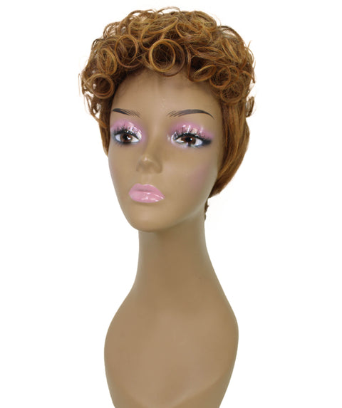 Sydney Copper Short Tousled Curly Hair Wig