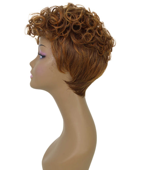Sydney Copper Short Tousled Curly Hair Wig