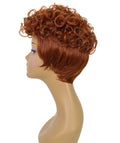 Sydney Brown with Copper Red Short Tousled Curly Hair Wig