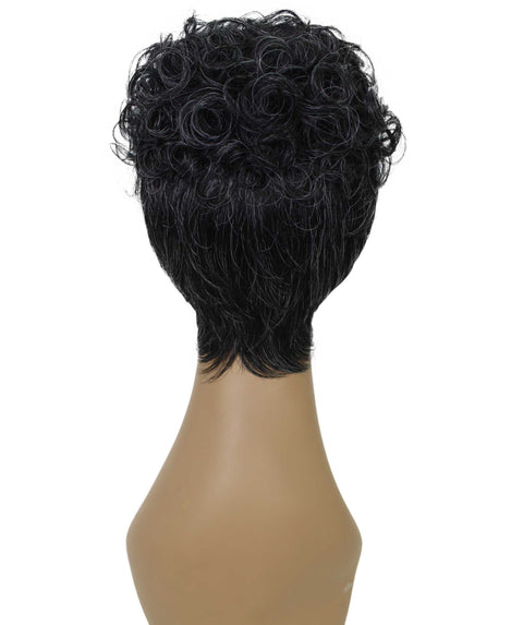 Sydney Salt and Pepper Blend Short Tousled Curly Hair Wig