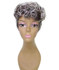 Sydney Charcoal Gray Short Tousled Curly Hair Wig