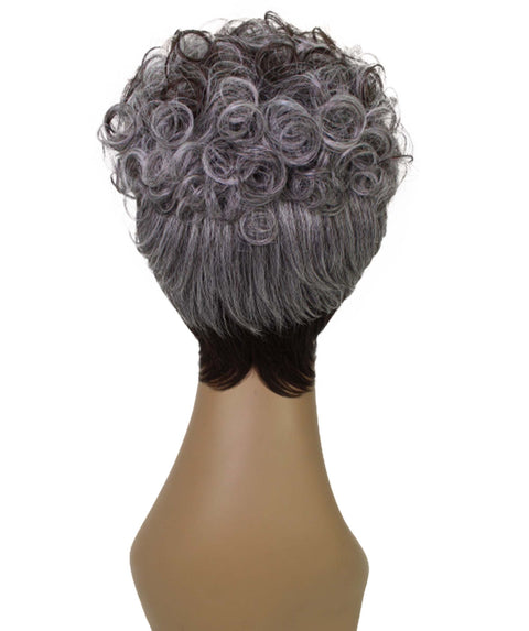 Sydney Charcoal Gray Short Tousled Curly Hair Wig