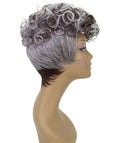 Sydney Charcoal Gray Short Tousled Curly Hair Wig