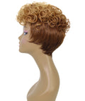 Sydney Auburn Brown with Chestnut Blend Short Tousled Curly Hair Wig