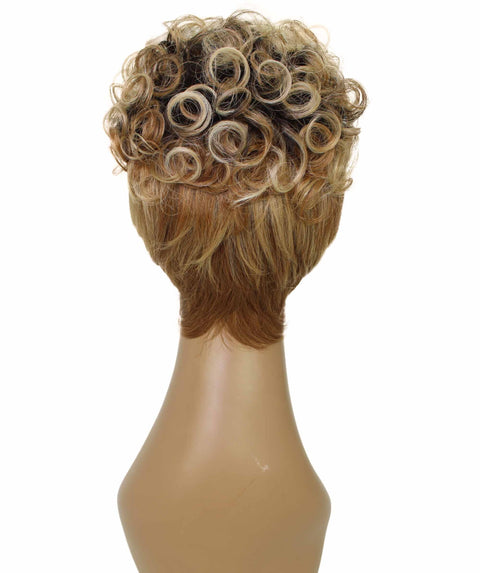 Sydney Strawberry Blonde Ombre Short Tousled Curly Hair Wig