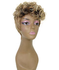 Sydney Strawberry Blonde Ombre Short Tousled Curly Hair Wig