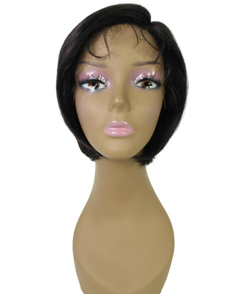 Mia Natural Black Side parted Lace Bob Wig