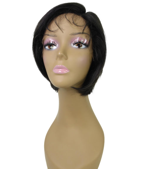 Mia Natural Black Side parted Lace Bob Wig