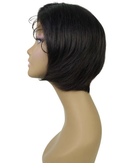 Mia Natural Black Side parted Lace Bob Wig