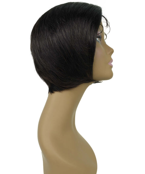 Mia Natural Black Side parted Lace Bob Wig