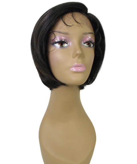 Mia Natural Black Side parted Lace Bob Wig