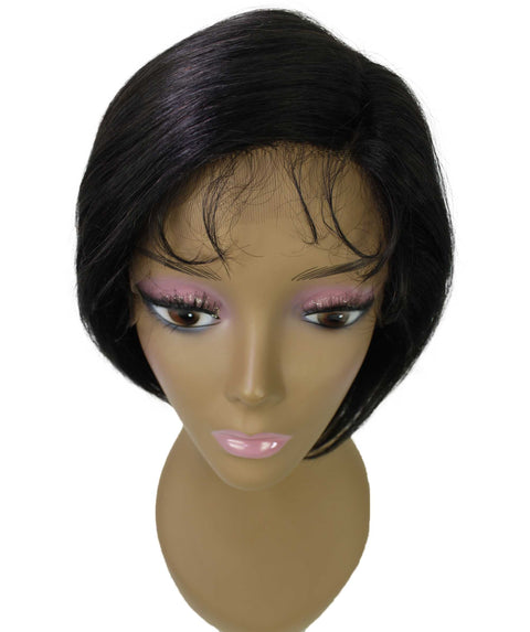 Mia Natural Black Side parted Lace Bob Wig