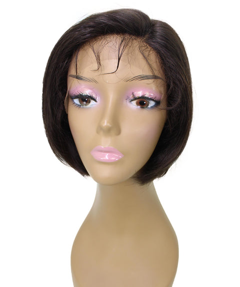 Mia Dark Brown Side parted Lace Bob Wig