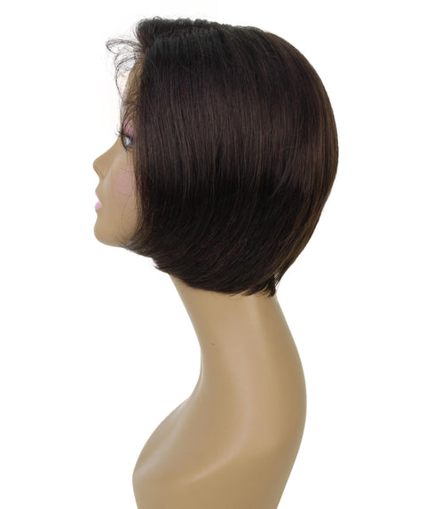 Mia Dark Brown Side parted Lace Bob Wig