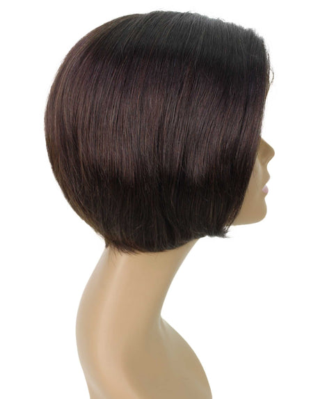 Mia Dark Brown Side parted Lace Bob Wig