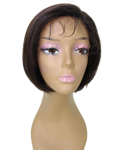 Mia Dark Brown Side parted Lace Bob Wig