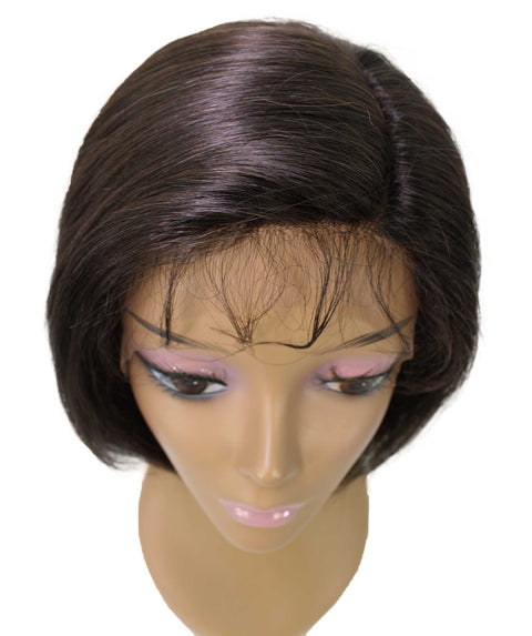 Mia Dark Brown Side parted Lace Bob Wig