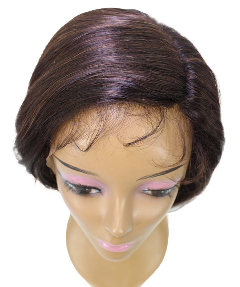 Mia Natural Brown Side parted Lace Bob Wig