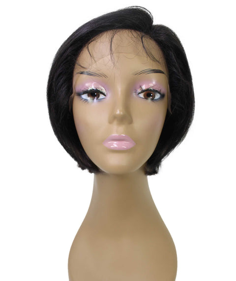 Mia Black with Caramel Side parted Lace Bob Wig