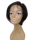 Mia Black with Caramel Side parted Lace Bob Wig
