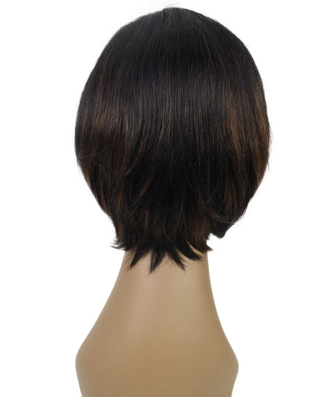 Mia Black with Caramel Side parted Lace Bob Wig
