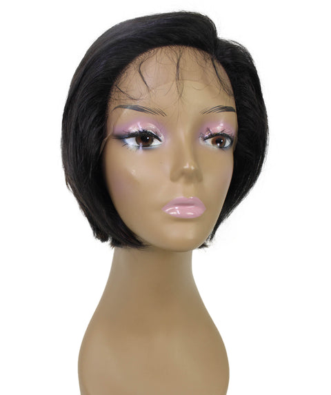 Mia Black with Caramel Side parted Lace Bob Wig