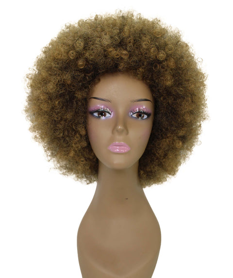 Taylor Dark Brown with Golden Afro Hair Wig