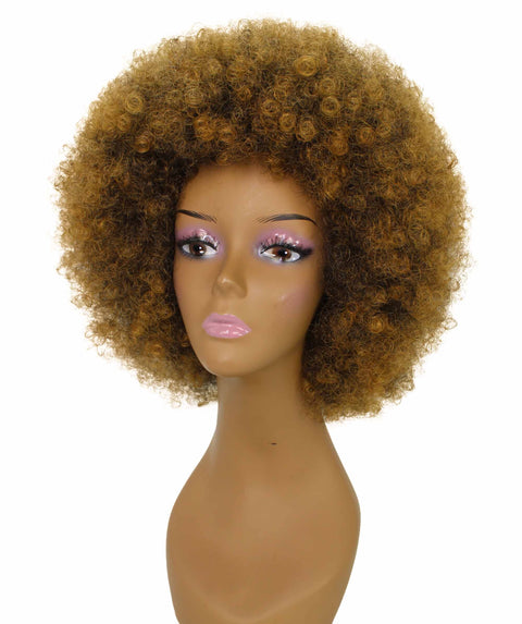 Taylor Dark Brown with Golden Afro Hair Wig
