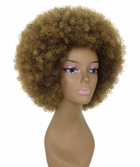 Taylor Dark Brown with Golden Afro Hair Wig