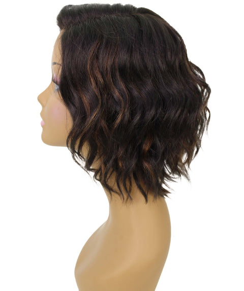 Enora Black with Caramel Side parted Lace Wig