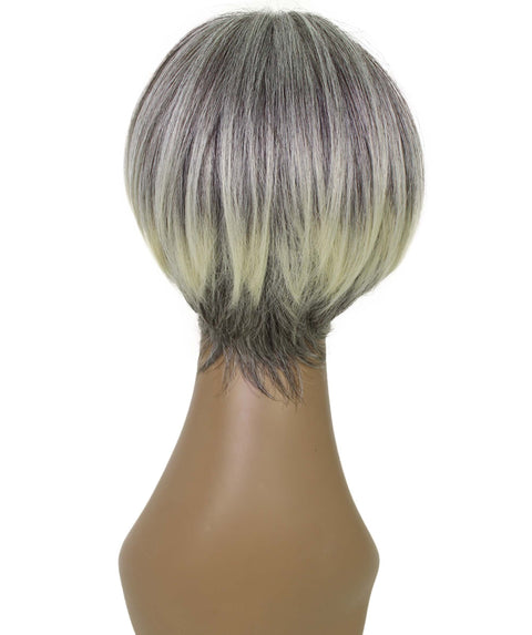 Alyssa Gray with Light Blonde Short Hair Wig