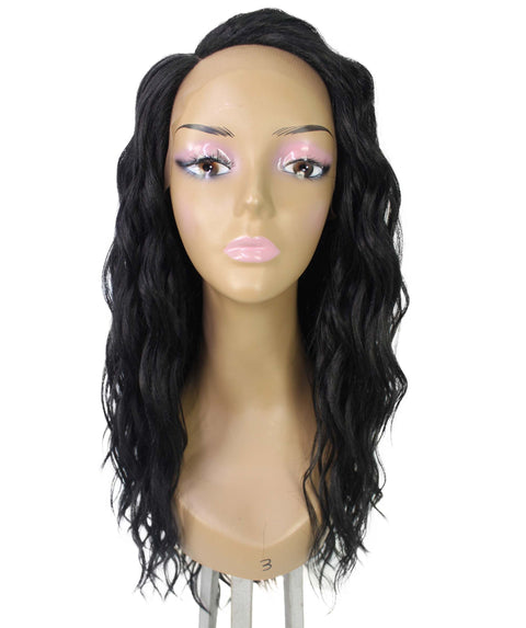 Raven Black Wavy Layered Wig