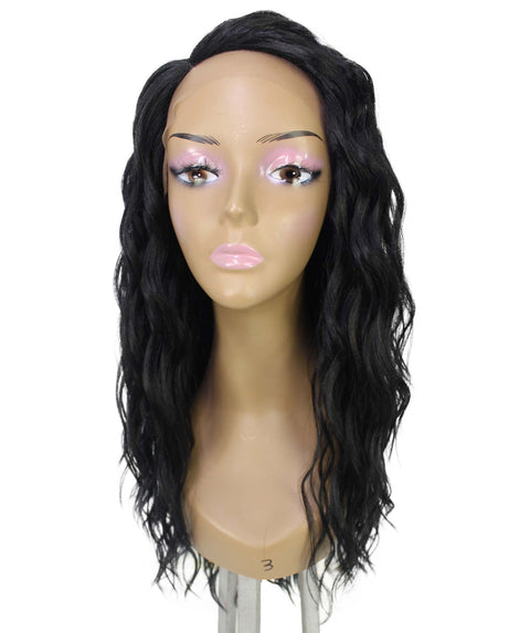 Raven Black Wavy Layered Wig