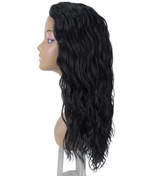 Raven Black Wavy Layered Wig
