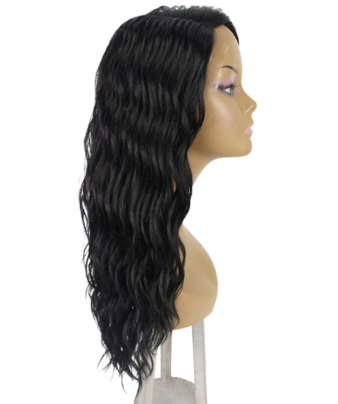 Raven Black Wavy Layered Wig