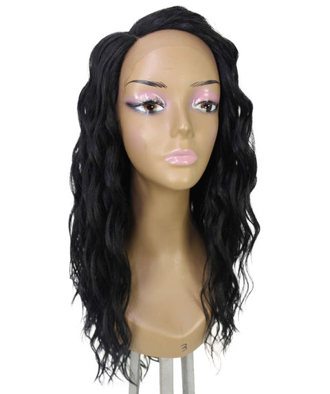 Raven Black Wavy Layered Wig