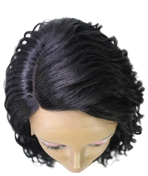 Raven Black Wavy Layered Wig