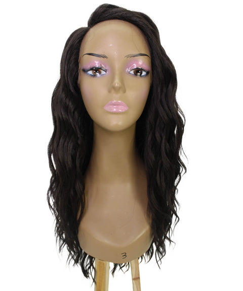 Raven Dark Brown Wavy Layered Wig