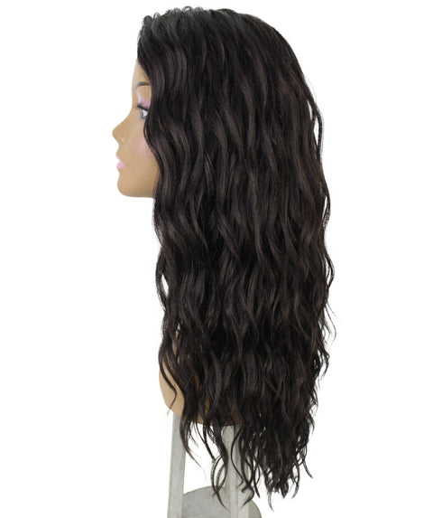 Raven Dark Brown Wavy Layered Wig