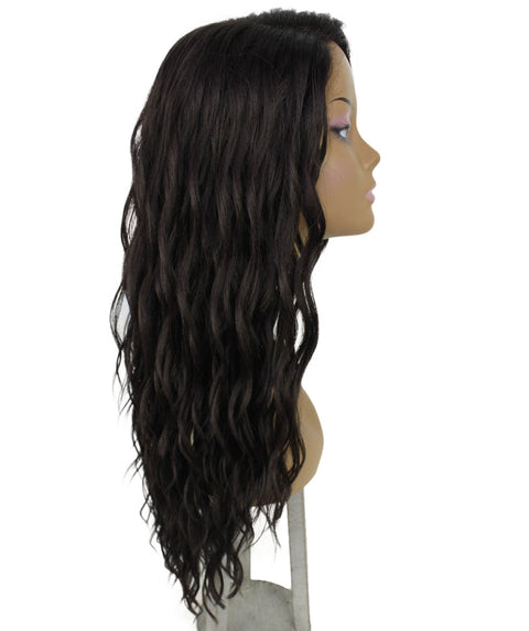 Raven Dark Brown Wavy Layered Wig