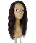 Raven Deep Red and Black Blend Wavy Layered Wig