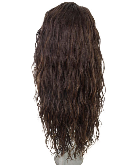 Raven Brown with Caramel Wavy Layered Wig