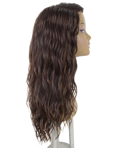 Raven Brown with Caramel Wavy Layered Wig