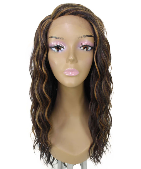Raven Caramel Brown Blend Wavy Layered Wig