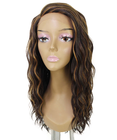 Raven Caramel Brown Blend Wavy Layered Wig