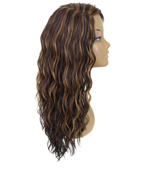 Raven Caramel Brown Blend Wavy Layered Wig
