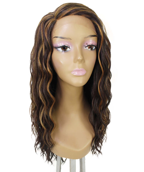 Raven Caramel Brown Blend Wavy Layered Wig