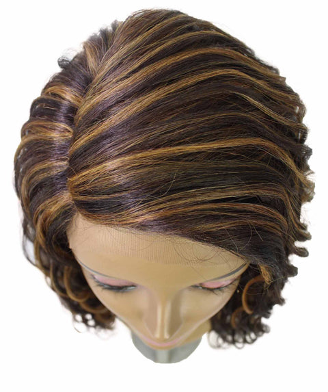 Raven Caramel Brown Blend Wavy Layered Wig
