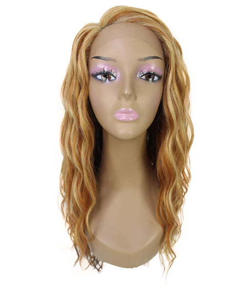 Raven Strawberry Blonde Wavy Layered Wig