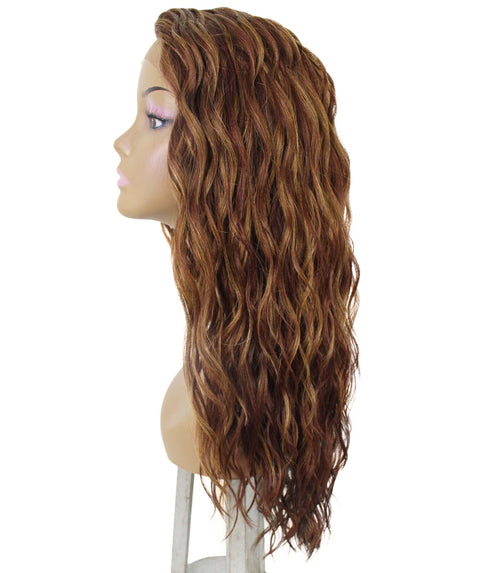 Raven Copper Auburn Blend Wavy Layered Wig